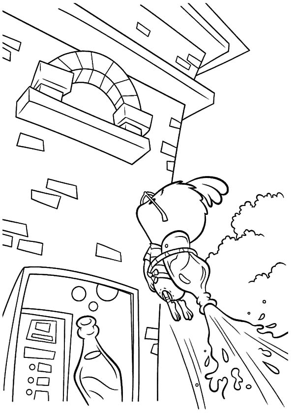 600x840 Chicken Little Flying Using Soda Bottle Coloring Pages