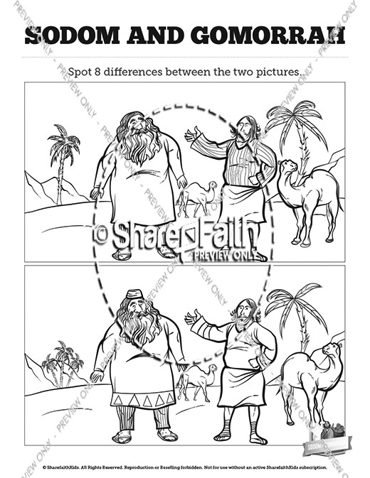 520x673 The Story Of Sodom And Gomorrah Kids Spot The Difference Kids