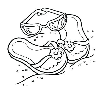 400x349 Flip Flops Coloring Pages More Photo Of Flip Flop Coloring Page