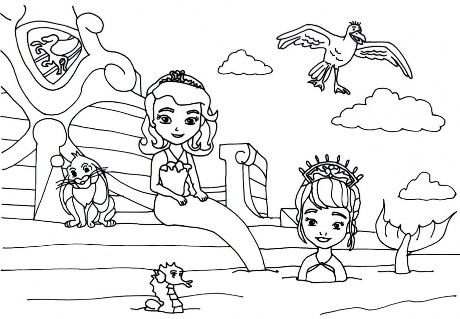 918x636 Sofia Mermaid Coloring Pages Sofia Coloring Pages Free Free