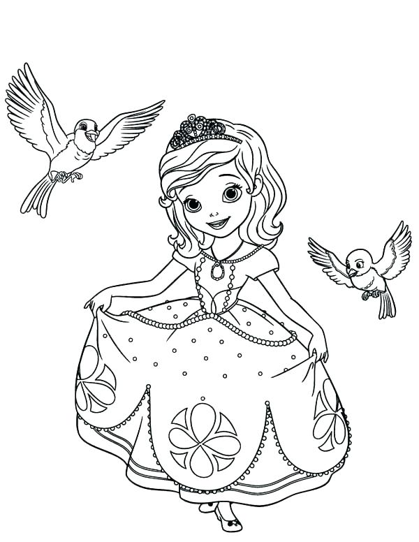 600x776 Sofia The First Coloring Pages The First Coloring Page Junior