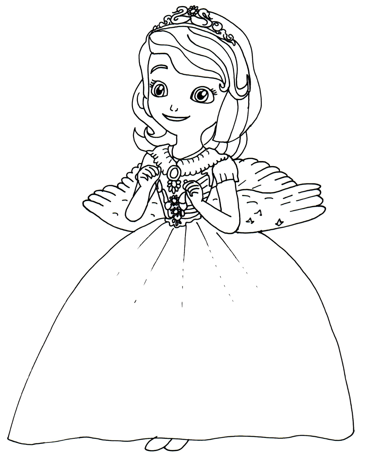 1302x1600 Sofia The First Printable Coloring Pages