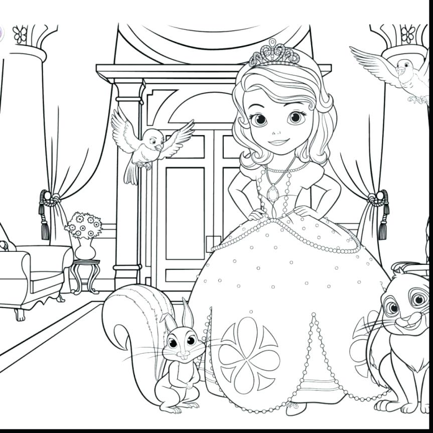 863x863 Sofia First Coloring Pages Carto Sofia The First Coloring Pages
