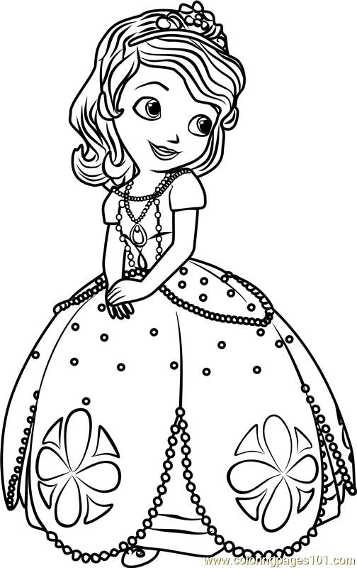 504x800 Princess Sofia Coloring Page
