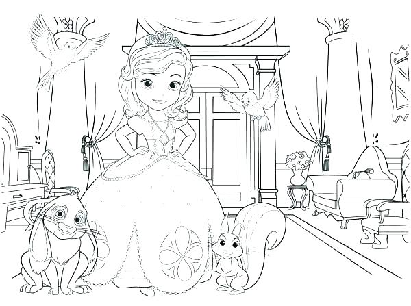 600x447 Sofia First Coloring Pages The First Coloring Page The First