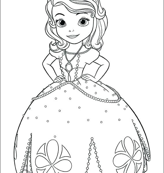 567x600 Sofia First Coloring Book Also First Coloring Page