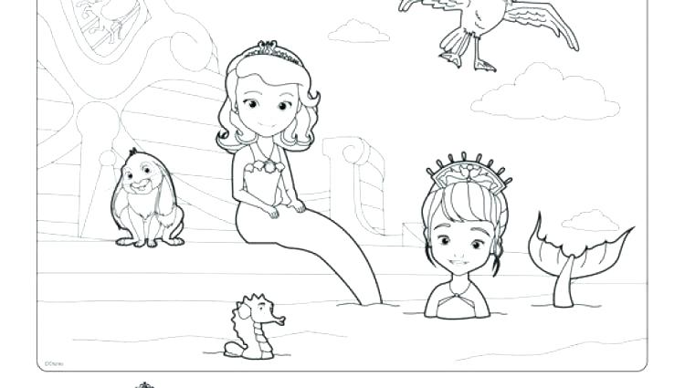 750x425 Sofia The First Mermaid Coloring Pages Kids Coloring Pages Sofia
