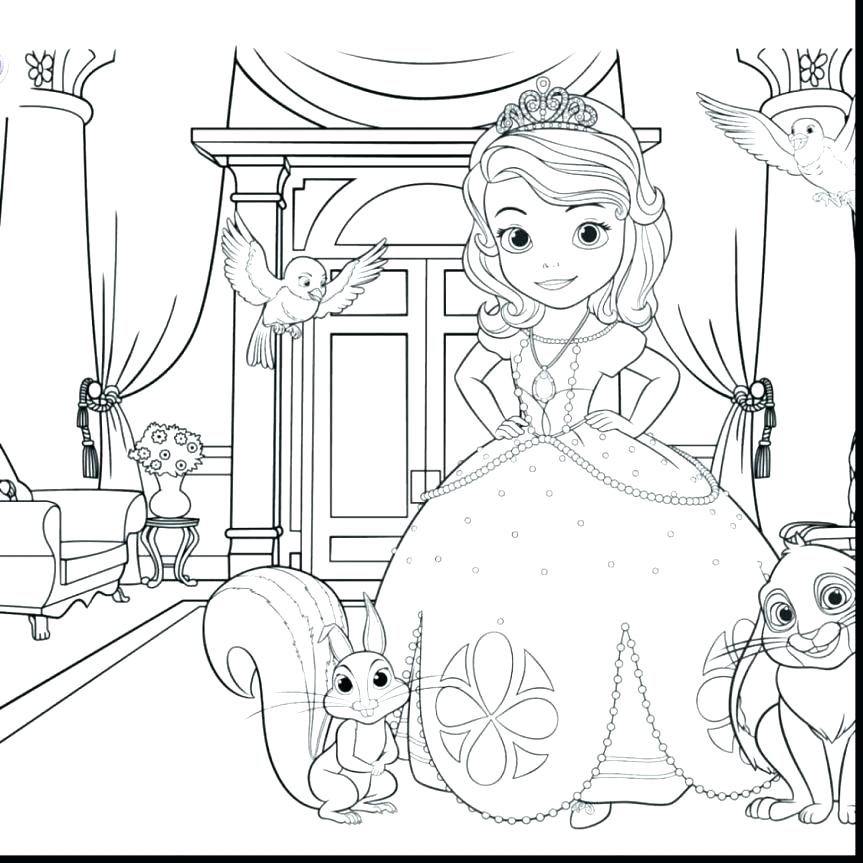 863x863 Sofia The First Mermaid Coloring Pages The First Floating Palace