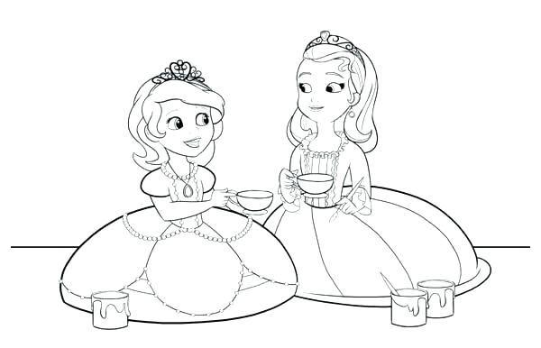 600x386 Coloring Pages Sofia The First The First Coloring 2 Coloring Kids