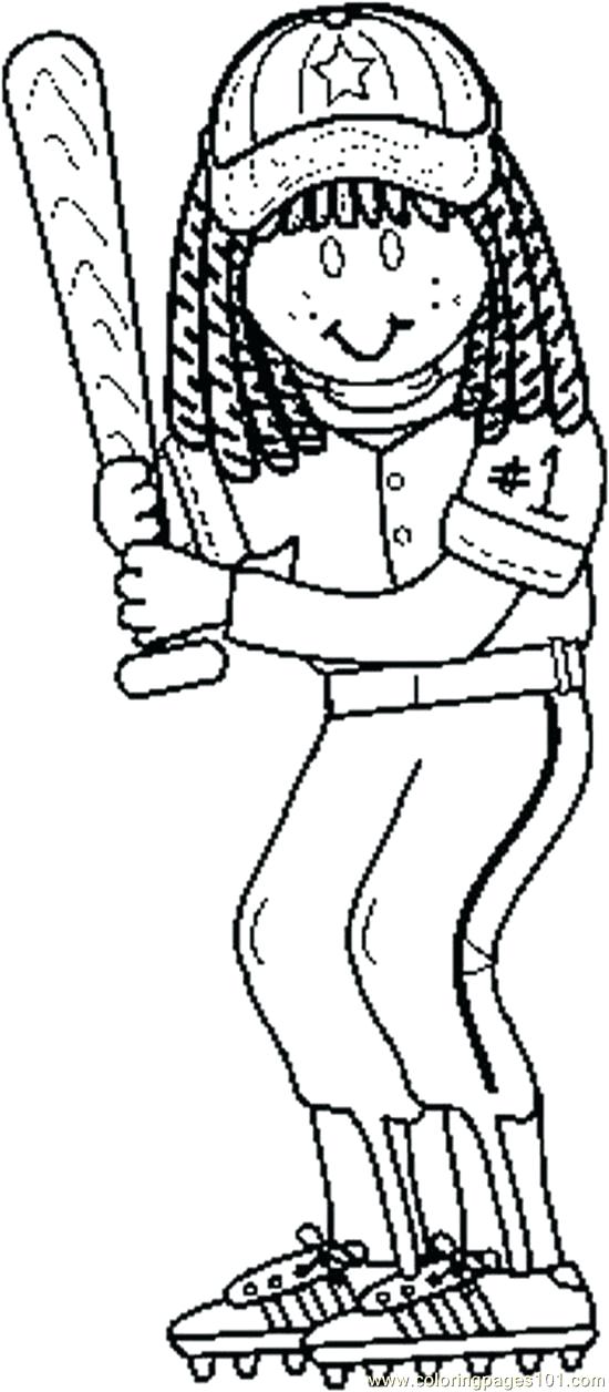 550x1256 Softball Coloring Pages Printable Sheets Pictures Drawing Free