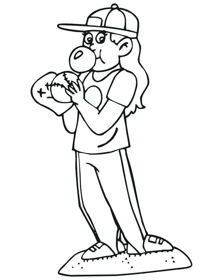 700x905 Softball Coloring Pictures Softball Coloring Page Free Printable
