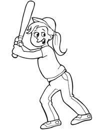 200x259 Girls Softball Coloring Printables Free Printable Coloring Page