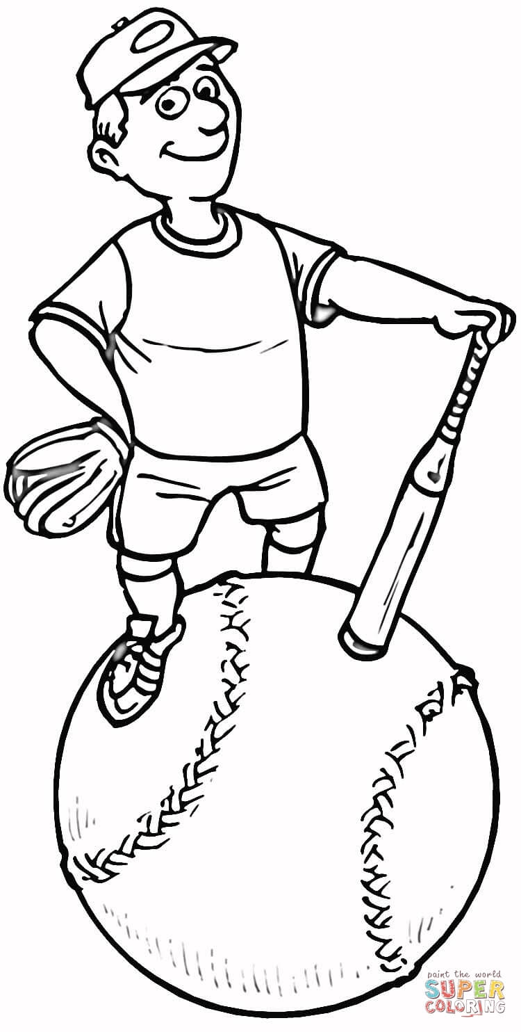 750x1484 Exciting Softball Coloring Page Player Free Printable Pages 5022