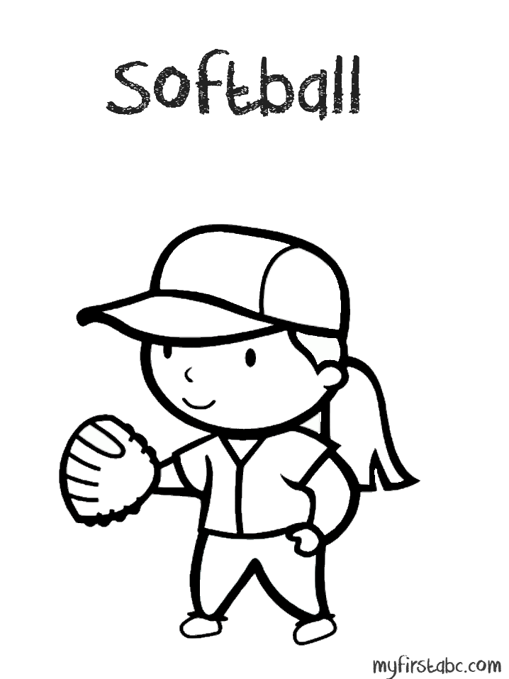 718x958 Softball Coloring Pages To Print Softball Coloring Page Softball