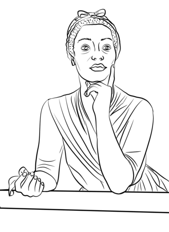 349x480 Phillis Wheatley Coloring Page From Famous People Category. Select