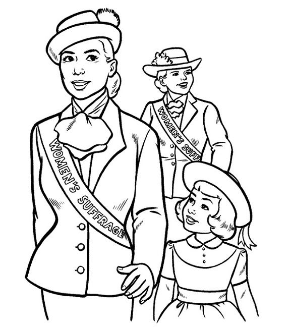 577x650 Women's Day Coloring Pages Education