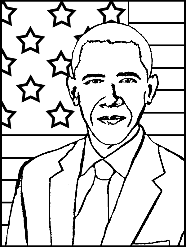 600x794 Barack Obama Coloring Page Purple Kitty Coloring Sheets