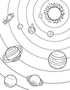 236x305 Printable Solar System Coloring Page. Free Pdf Download