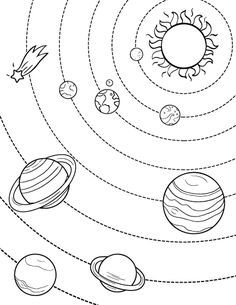 236x305 Printable Solar System Coloring Page. Free Pdf Download