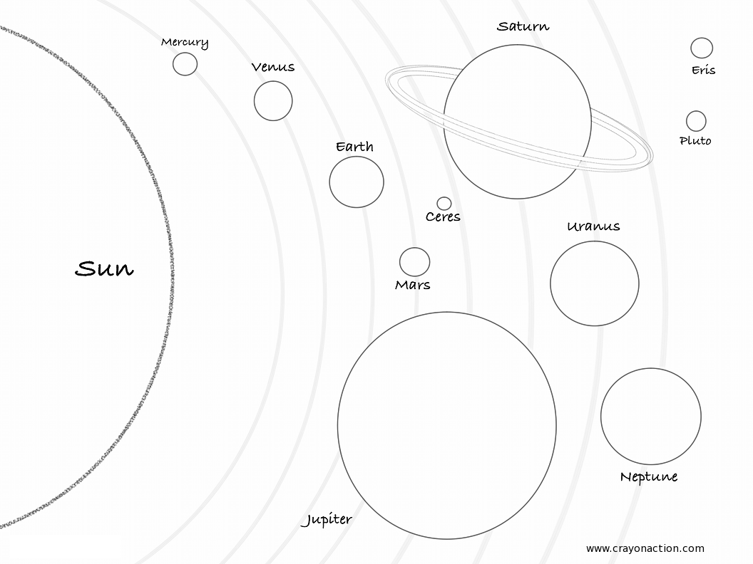 1056x792 Free Printable Solar System Coloring Pages For Kids
