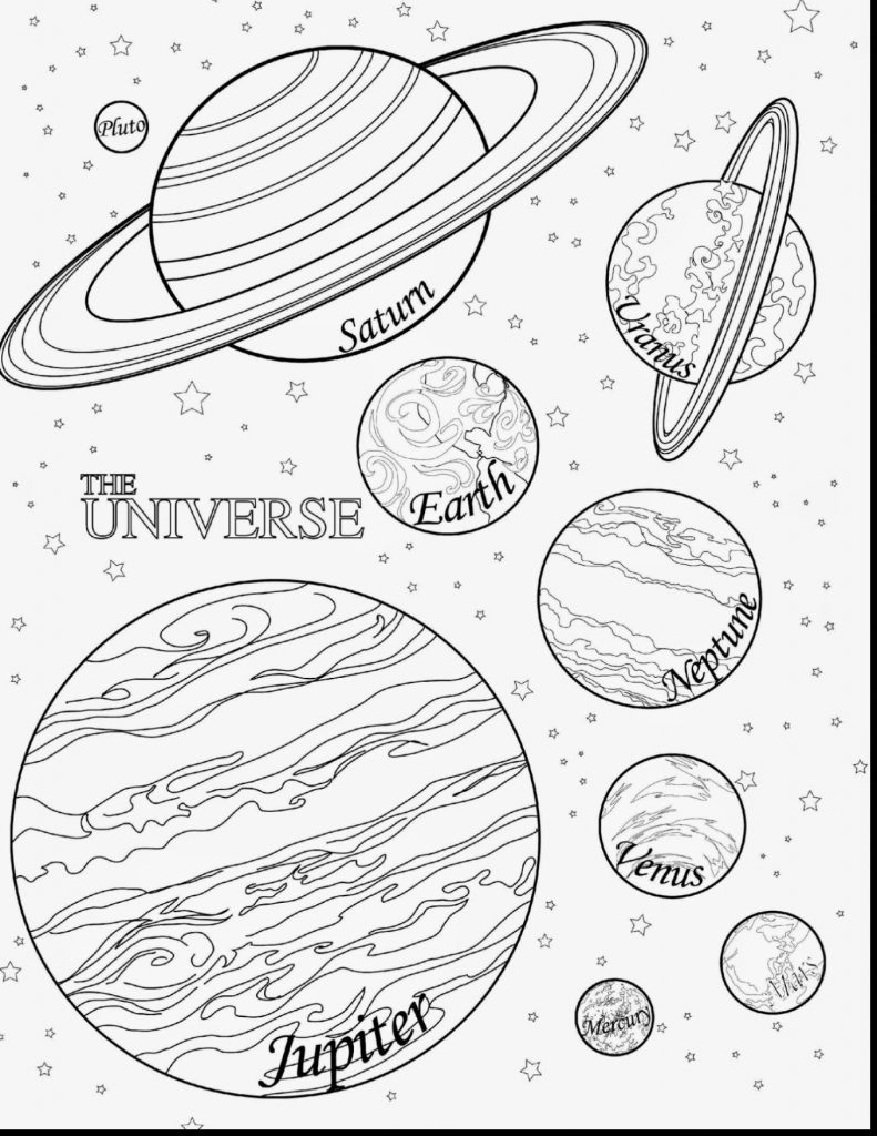 Solar System Coloring Pages Kindergarten