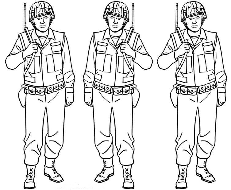 753x619 Army Soldier Colouring Pages Free Download