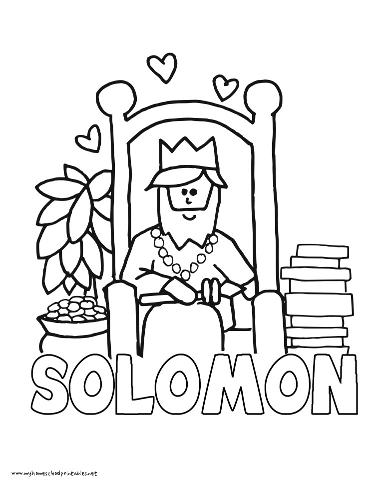 765x990 Solomon Coloring Page