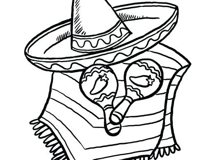 440x330 Sombrero Coloring Page