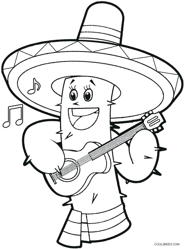 650x873 Sombrero Coloring Sheet Sombrero Coloring Sheet Sombrero Coloring