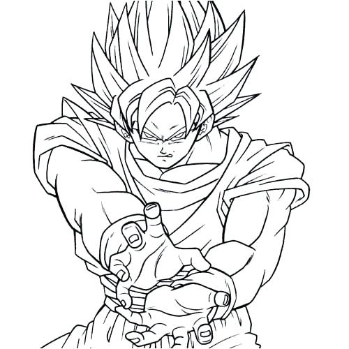 500x500 Goku Coloring Page Ng Sheets Ng Pages Printable Dragon Ball Z