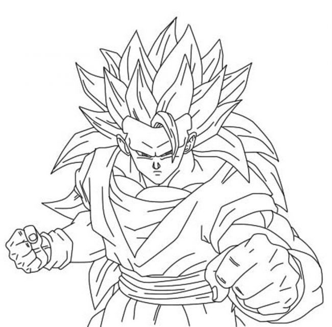 650x641 Son Goku Coloring Pages S4 Nice Coloring Pages For Kids