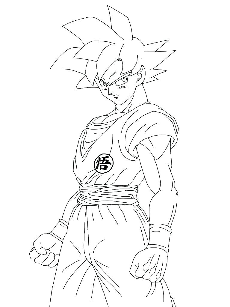 768x1024 Coloring Pages ~ Goku Coloring Pages Dragon Ball Z Super God A Son