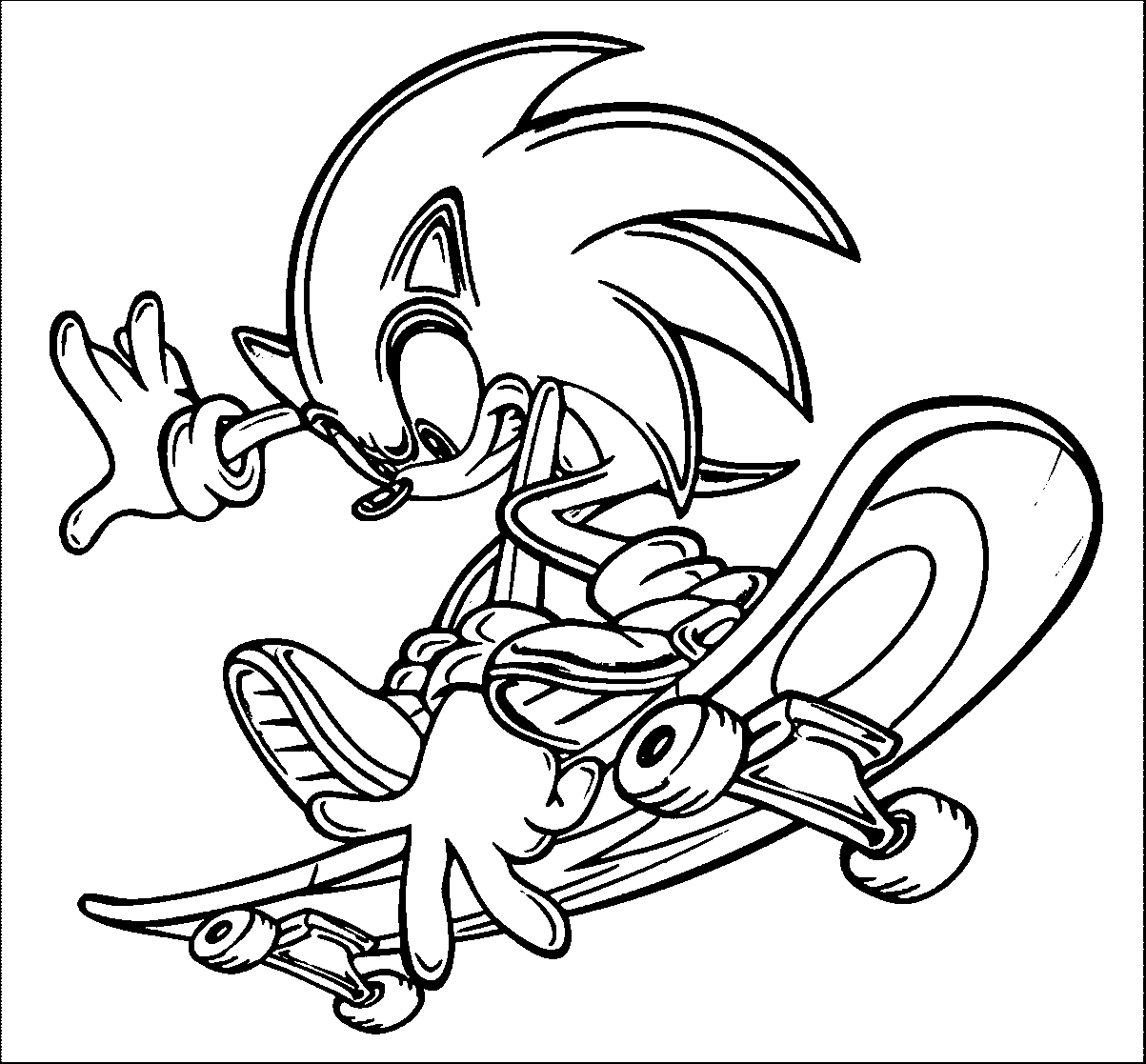 1203x1117 New Sonic And Amy Coloring Pages Colored In Gallery Great