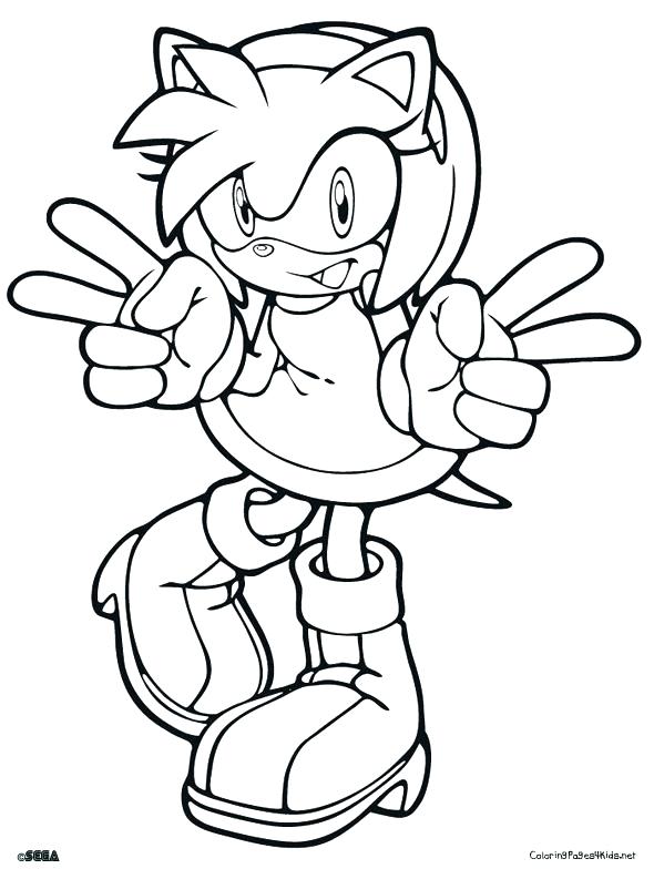 590x784 Amy Coloring Pages Sonic And Coloring Pages Exciting Rose Coloring
