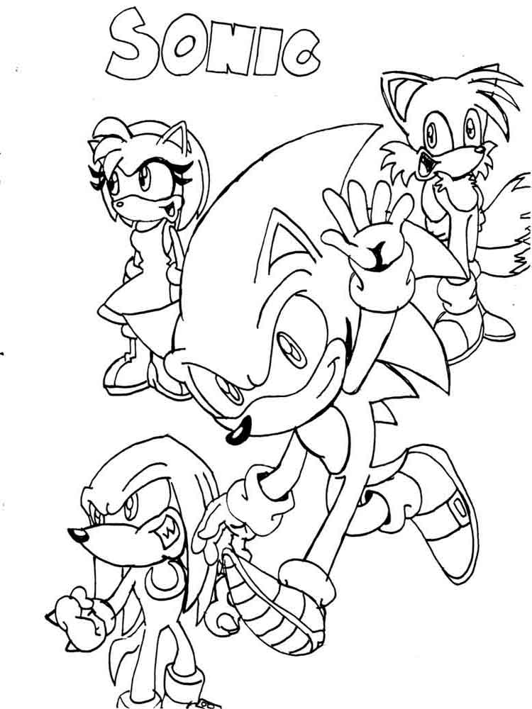 750x1000 Free Printable Sonic The Hedgehog Coloring Pages.