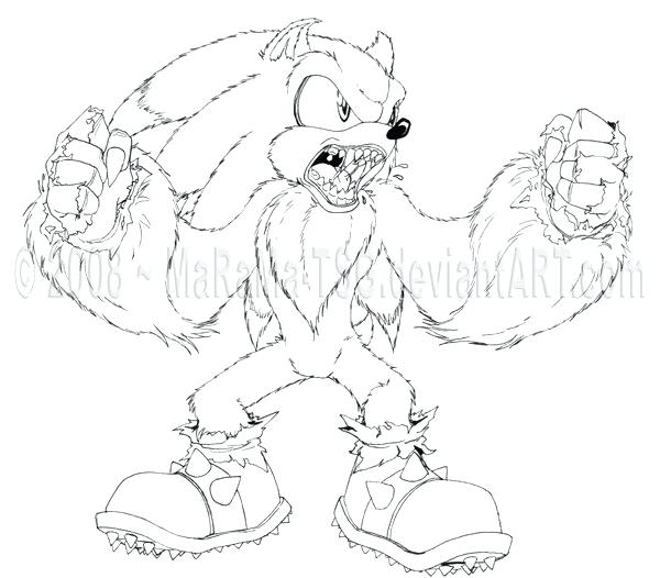 600x526 Coloring Amusing Sonic The Werehog Coloring Pages Sonic The Sonic
