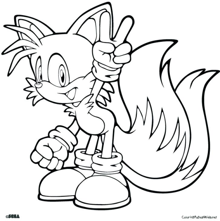 727x730 Sonic The Hedgehog Coloring Pages To Print Or The Happy Tails