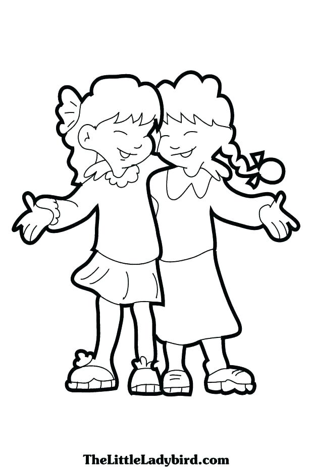 618x926 Coloring Pages Friends Coloring Pages School Friendship Coloring