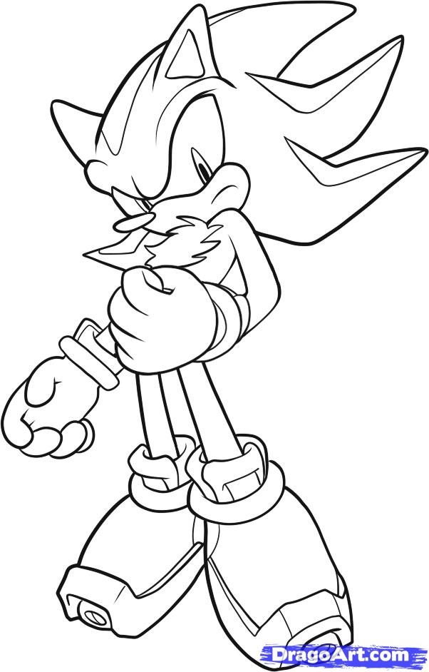 602x942 Shadow The Hedgehog Coloring Pages
