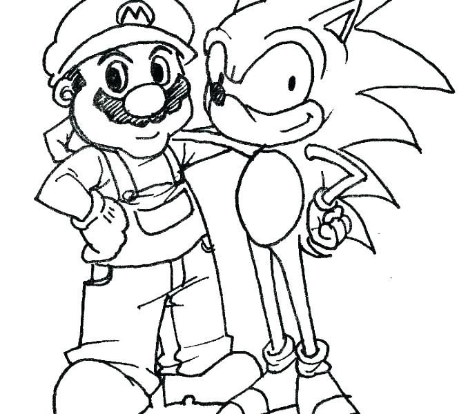 678x600 Sonic Printable Coloring Pages