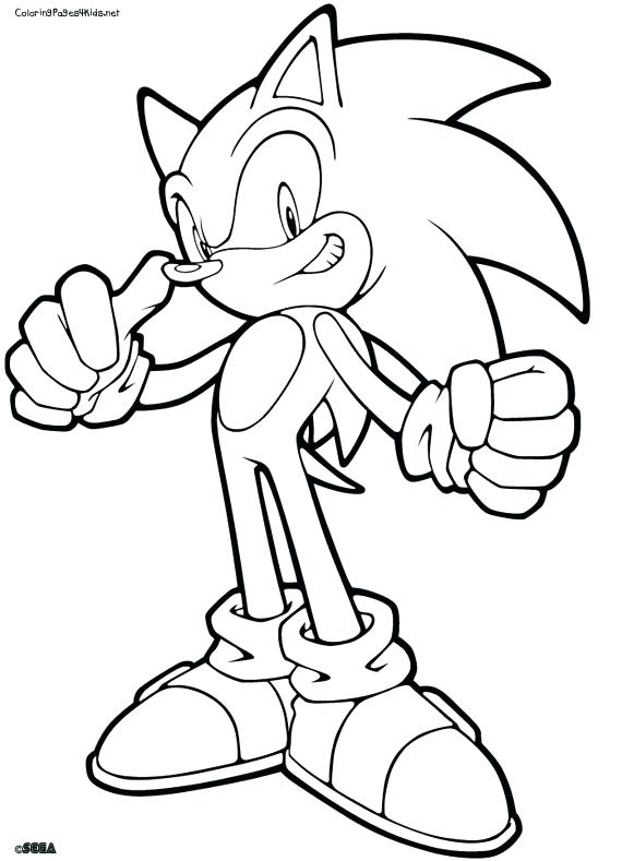 570x789 Sonic Coloring Pages Free Printable 4