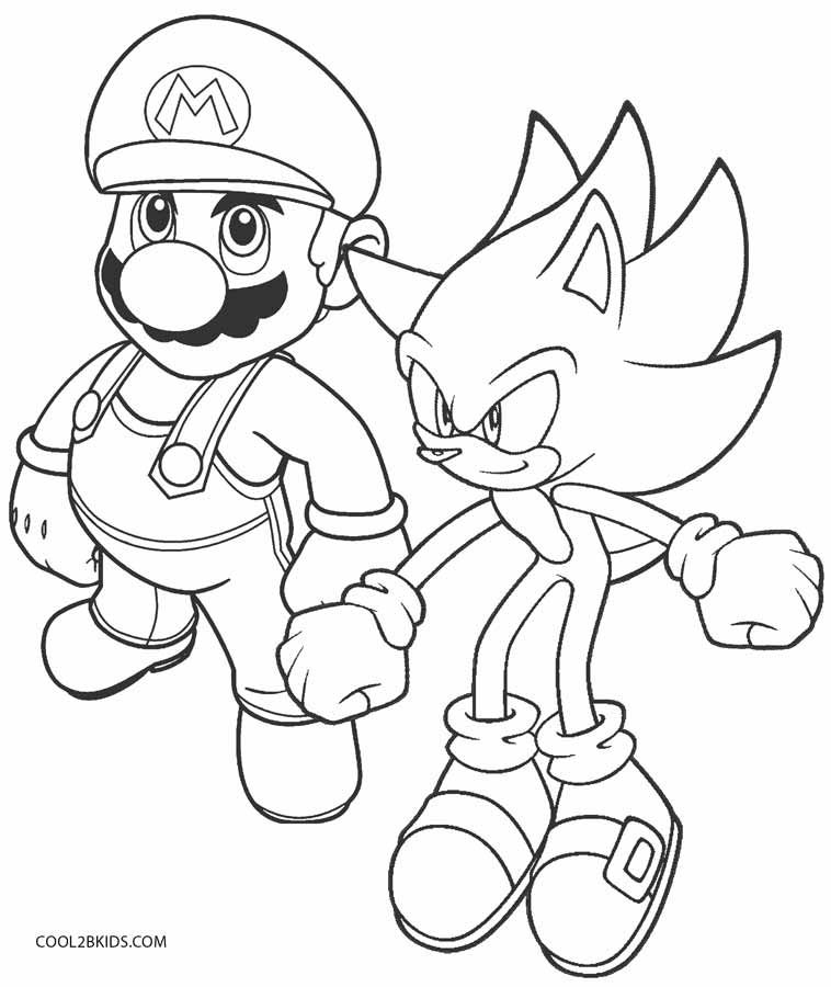 758x900 Sonic Coloring Pages Printable Sonic Coloring Pages For Kids