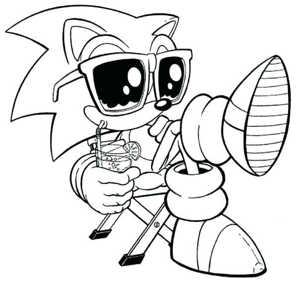600x567 Sonic Coloring Pages Printable