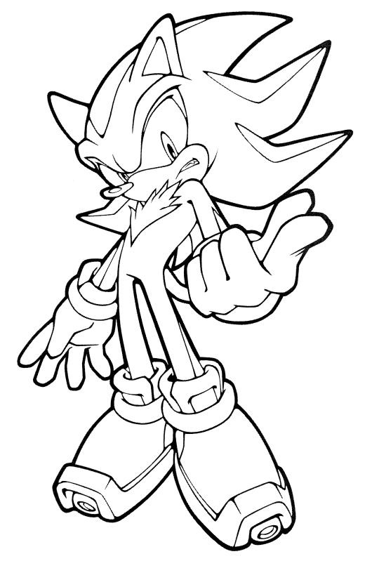 530x799 Shadow The Hedgehog Coloring Pages