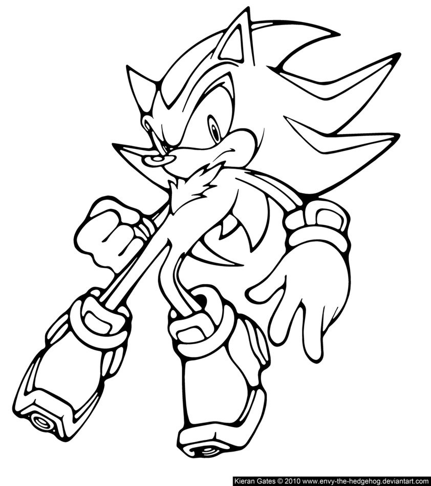 842x949 Shadow The Hedgehog Coloring Pages