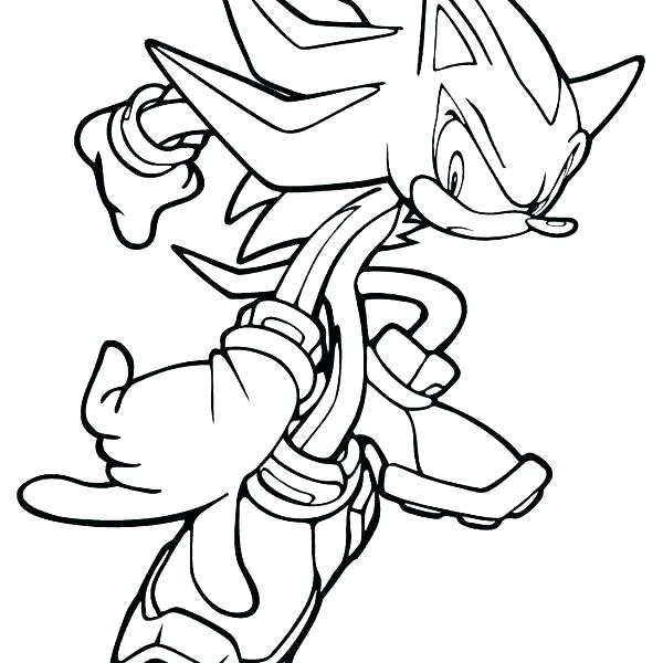 600x600 Super Sonic And Super Shadow Coloring Pages