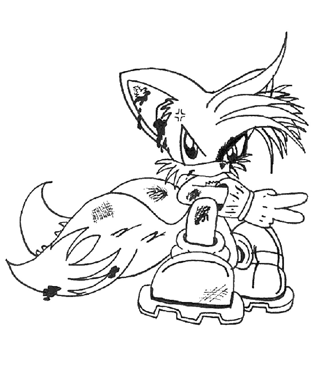 1050x1200 Sonic The Hedgehog Coloring Pages