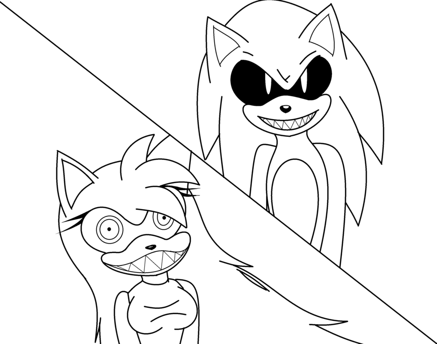 900x709 Sonic Exe Coloring Pages
