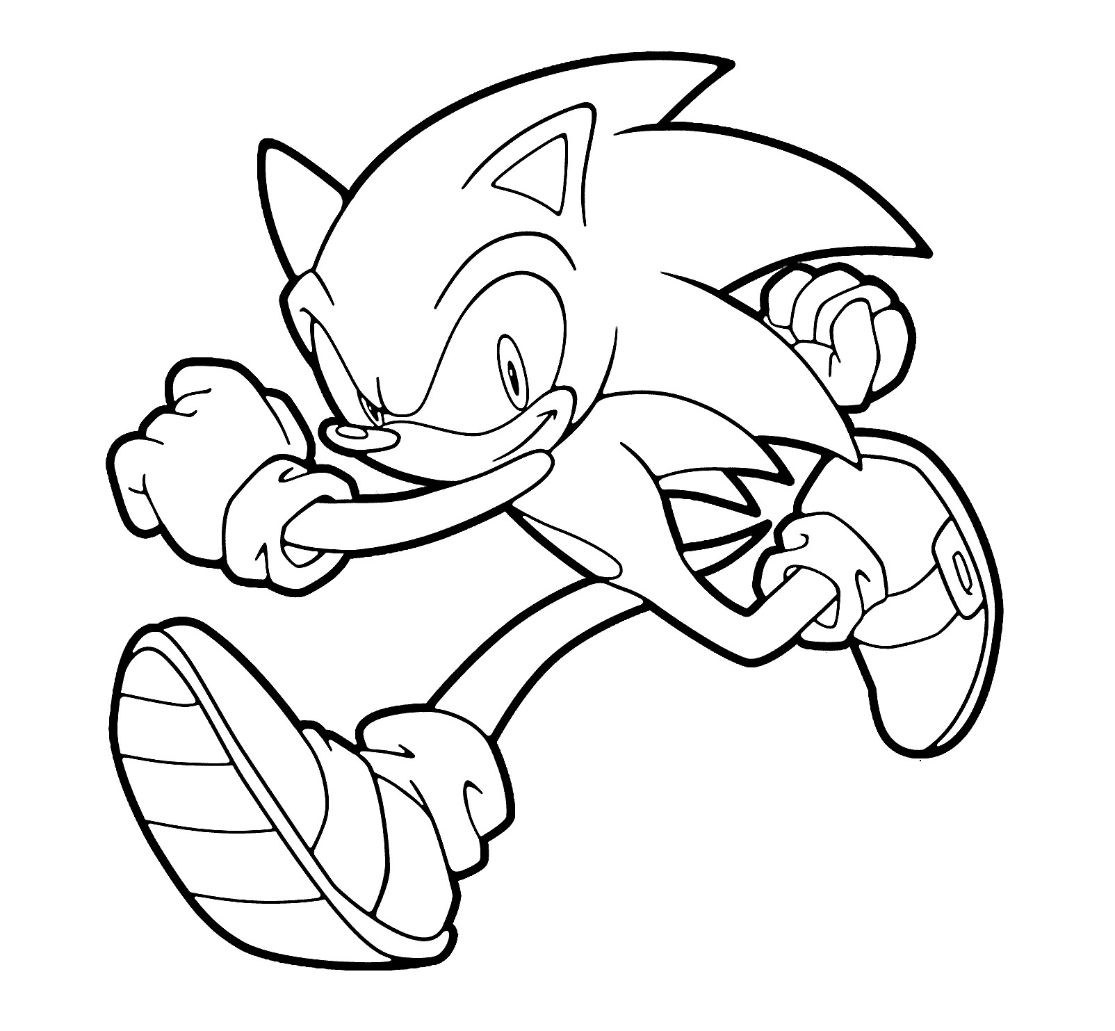 1604x1483 Sonic The Hedgehog Coloring Pages Runs For Kids Printable Free