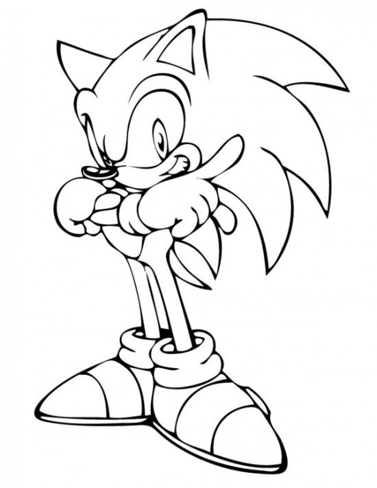 550x711 Cool Sonic The Hedgehog Coloring Page Coloring Pages
